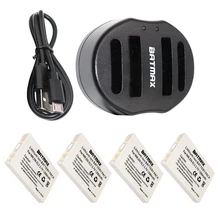 Wholesale prices 4-Pack EN-EL5 Li-ion Digital Camera Batteries+EN EL5 Battery Dual USB Charger for Nikon Coolpix P90 P500 P510 P520