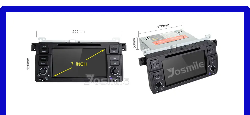 Excellent Josmile Car Multimedia Player 1 Din Car Radio For BMW E46 M3 Rover 75 Coupe Navigation 318/320/325/330 GPS DVD Touring Hatchback 16