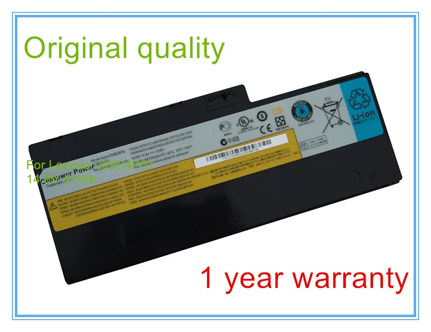 

Original Laptop Battery L09C4P01 (14.8V 41WH) for U350 20028 2963 U350W L09C4P01 57Y6265 57Y6352