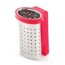 1 шт. из нержавеющей стали для заварки чая многоразовый сетчатый фильтр для чая с ручкой(случайный цвет