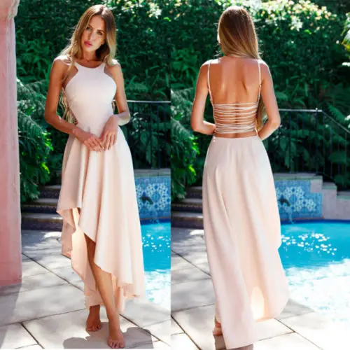 

fashion Women Formal Long Ball Gown Party Prom Sleeveless Sexy Summer Dress