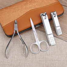 12 Pcs/Set Professional Nail Cuticle Clippers Pedicure Manicure Cleaner Grooming Kit Case Tool Home Essential High Quality LH