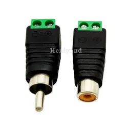 10 пар UTP Cat5/Cat6 кабель AV RCA женского и мужского Джек Винтовые клеммы видео разъем