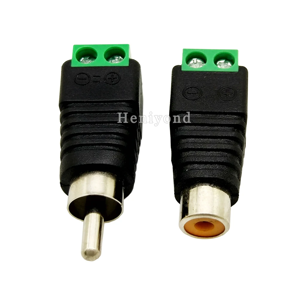 

10 Pairs UTP Cat5/Cat6 Cable to AV RCA Female and Male Jack Screw Terminal Video Connector