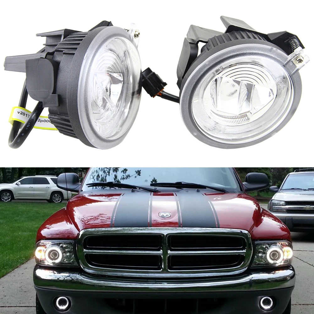Pair of Fog Lights Lamps 11 Replacement for Dodge Dakota Durango Truck