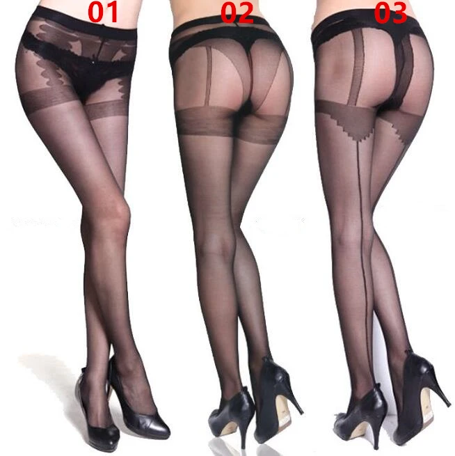 

Women Fashion Breathable Sheer Pantyhose Sexy Transparent Stockings Thin Black Hosiery Tights Stocking 3 Style