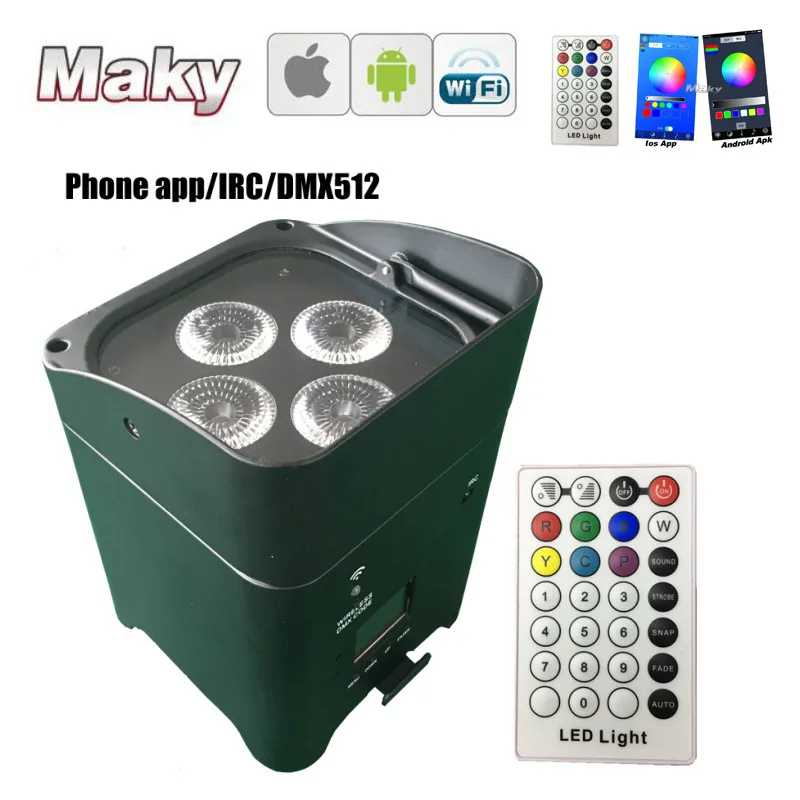 Free Shipping 8pcs/lot DJ stand Uplights Power Wireless Battery