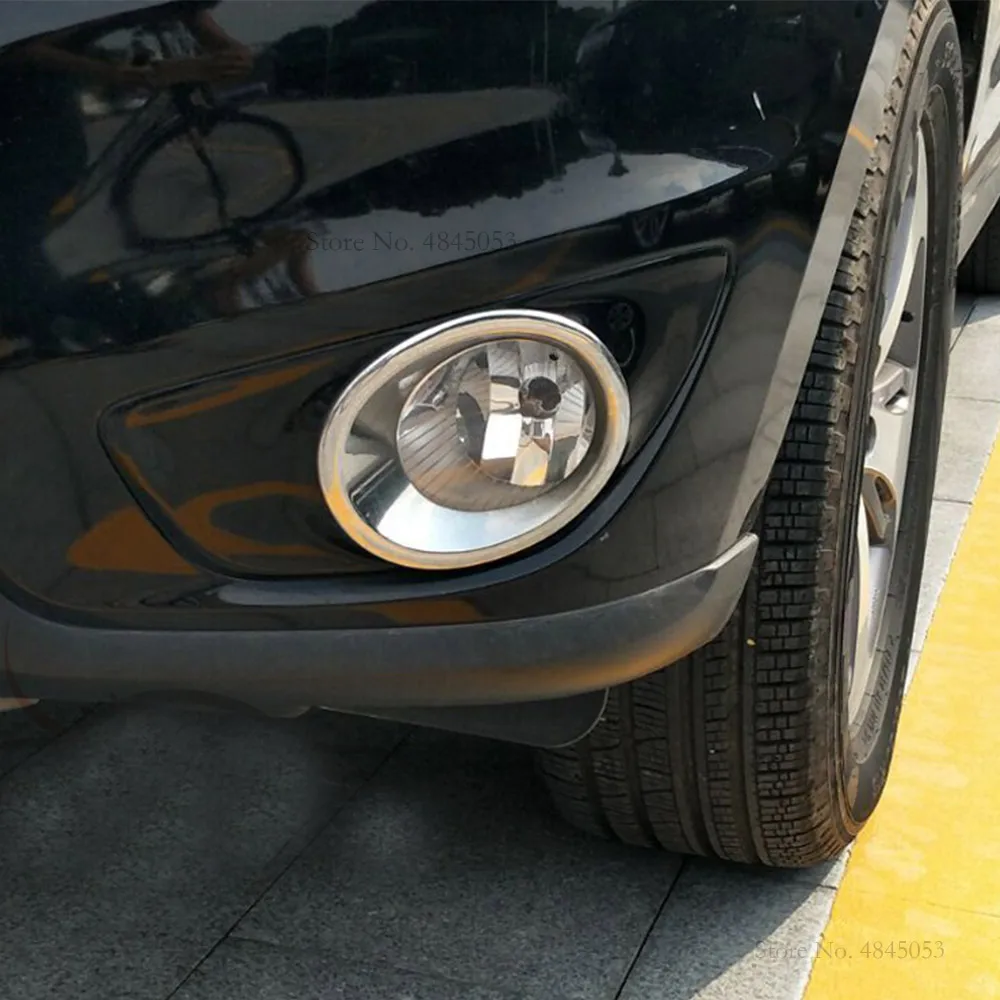 

Car Styling Front Fog Light Cover Frame ABS Chrome Head Fog Lamp Trim Molding Garnish For Hyundai Santafe Santa Fe 2006-2012