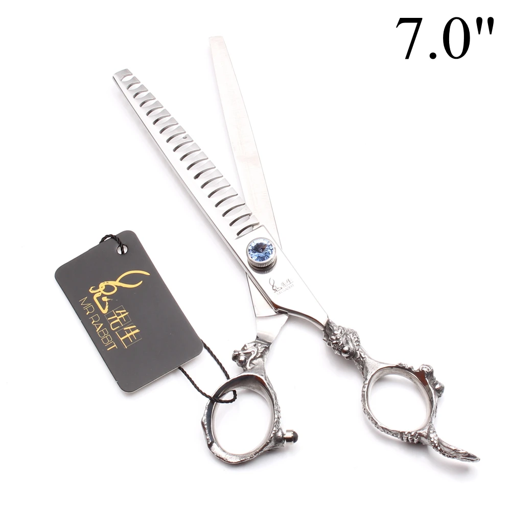 7 &quot19 5 см JP 440C Mr Rabbit домашние ножницы для стрижки волос резки филировочные