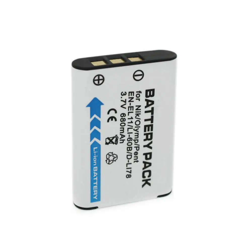 WHCYonline 680mAh EN-EL11 EN EL11 ENEL11 LI-60B D-Li78 батарея для цифровой камеры Nikon D40 D40X D60 D3000 D5000 |