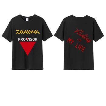 

DAIWA 2019 Fishing Clothing Summer Short Sleeve Fishing Is My Life Sunscreen Breathable Clothes Anti-UV Ultrathin Fishing Shirt