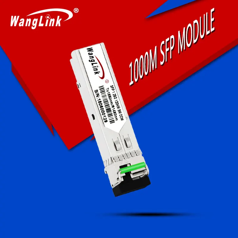 

Wanglink 1.25G SFP Optical Module DFB 1490nm/1550nm 120KM compatible with cisco sfp LC transceiver optical