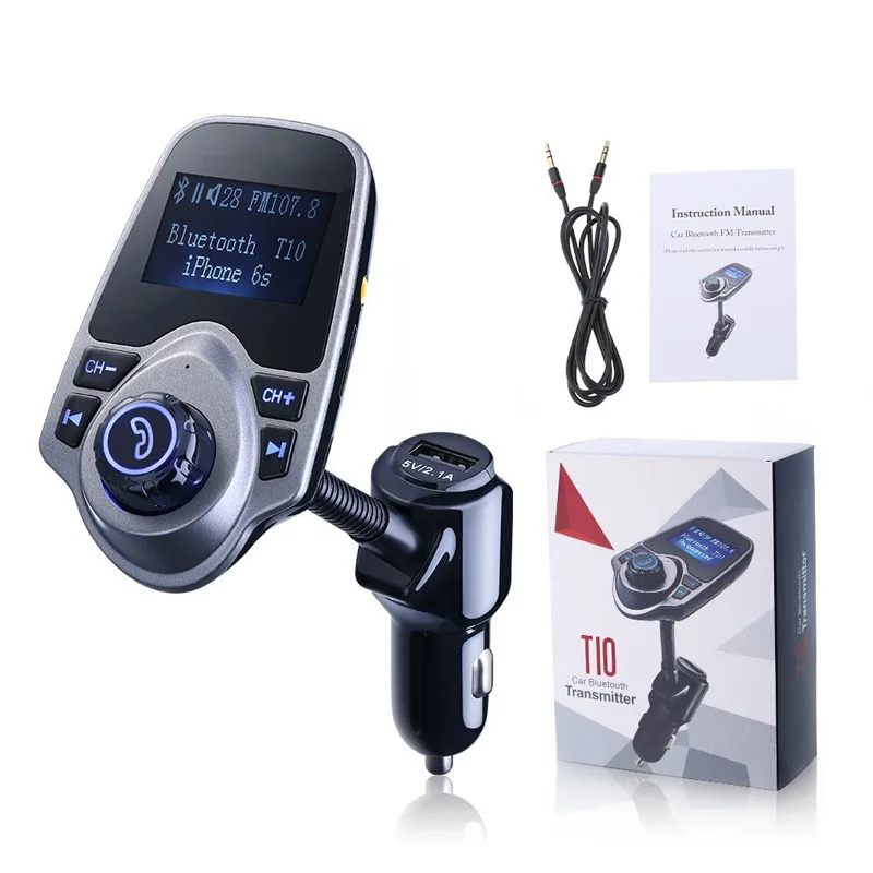 Hands Free Car Wireless FM Transmitter Radio Bluetooth Adapter Car Kit