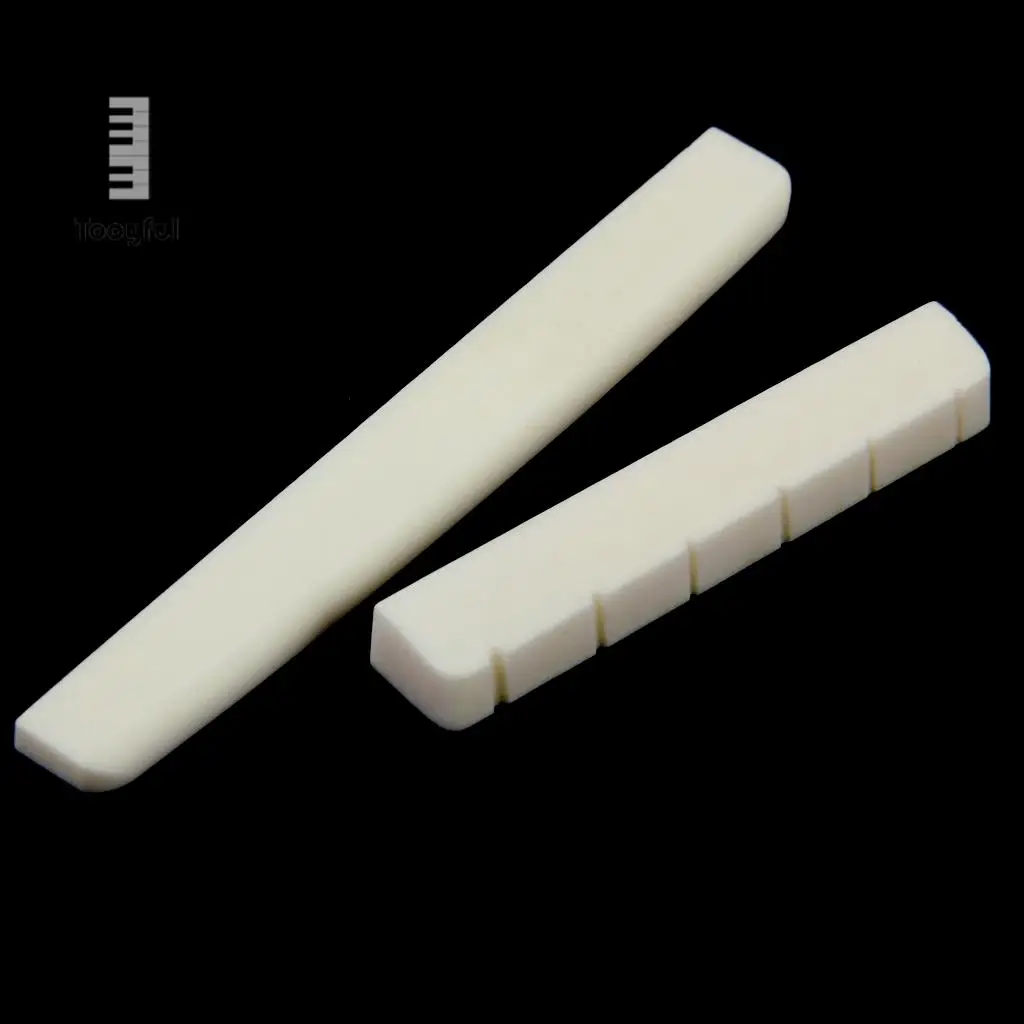 

Tooyful Professional Guitar Bridge Pins Bone Saddle Nut Slotted Set for 6 String Classical Guitar White Free Shipping Accessory
