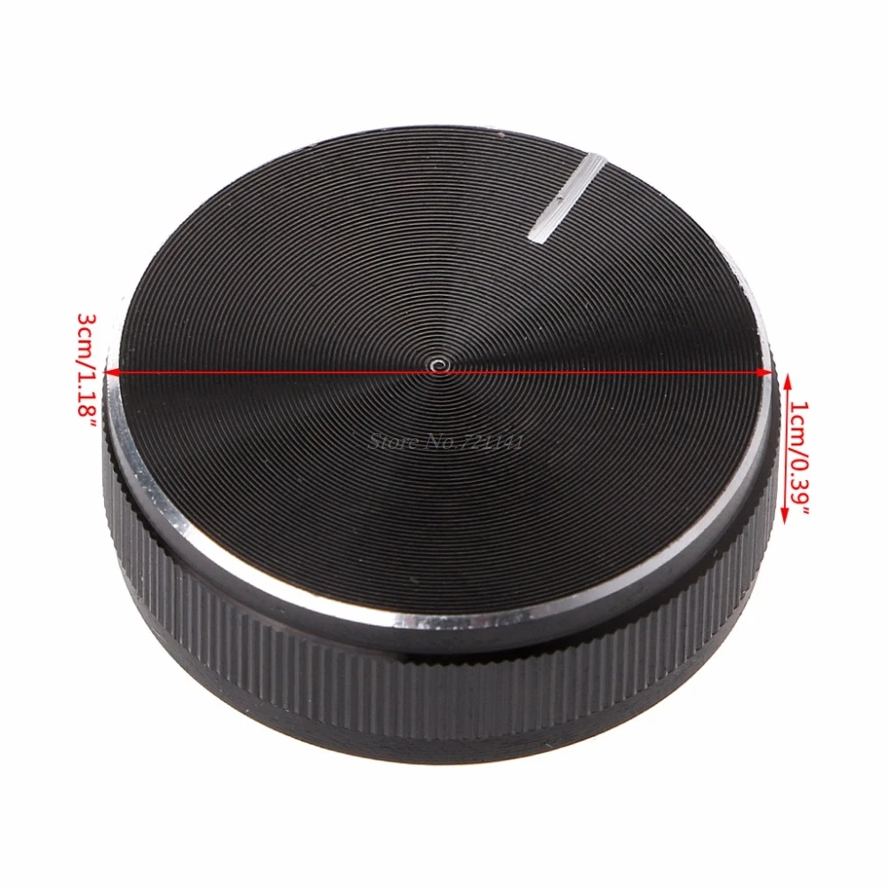 Aluminum Alloy Rotary Control Potentiometer Knob 30x10mm 6mm Shaft Hole Knobs Cap