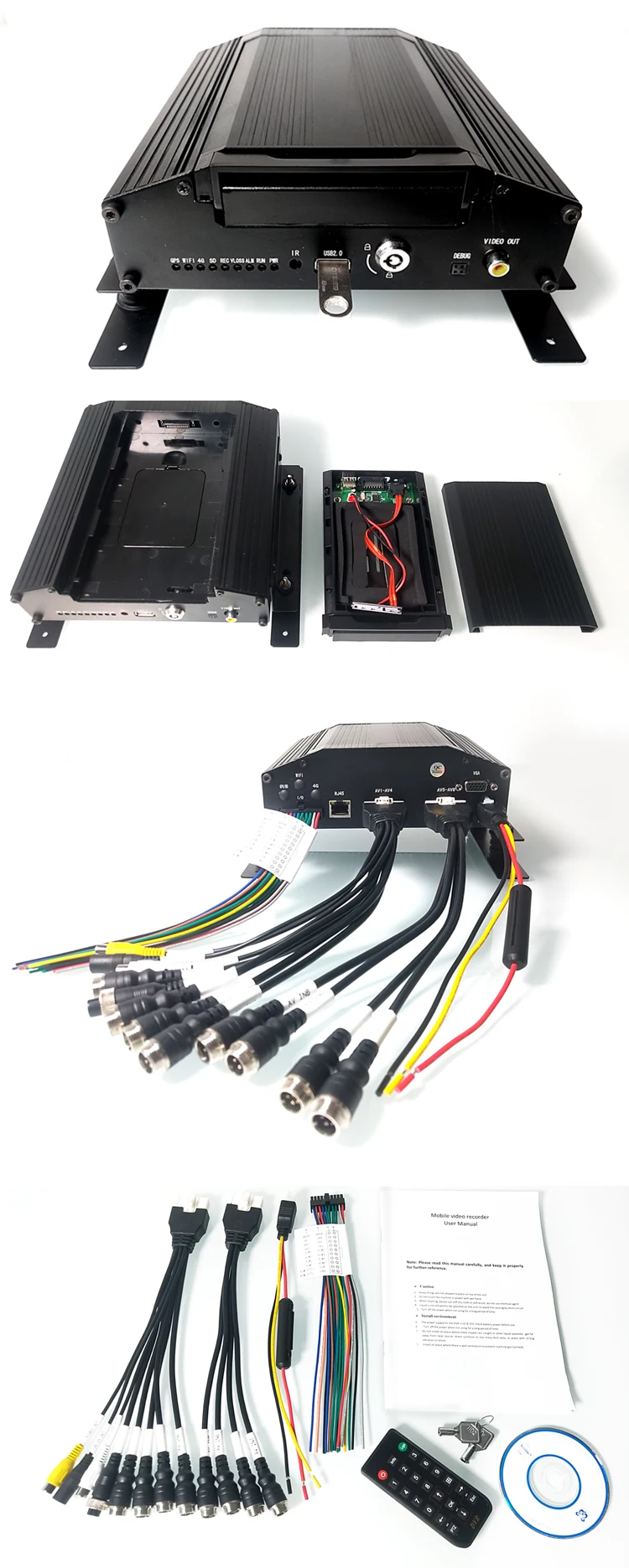 8-канальный контроля местных AHD панорамного изображения док OBD система цветного телевидения PAL/NTSC Система Мобильный DVR