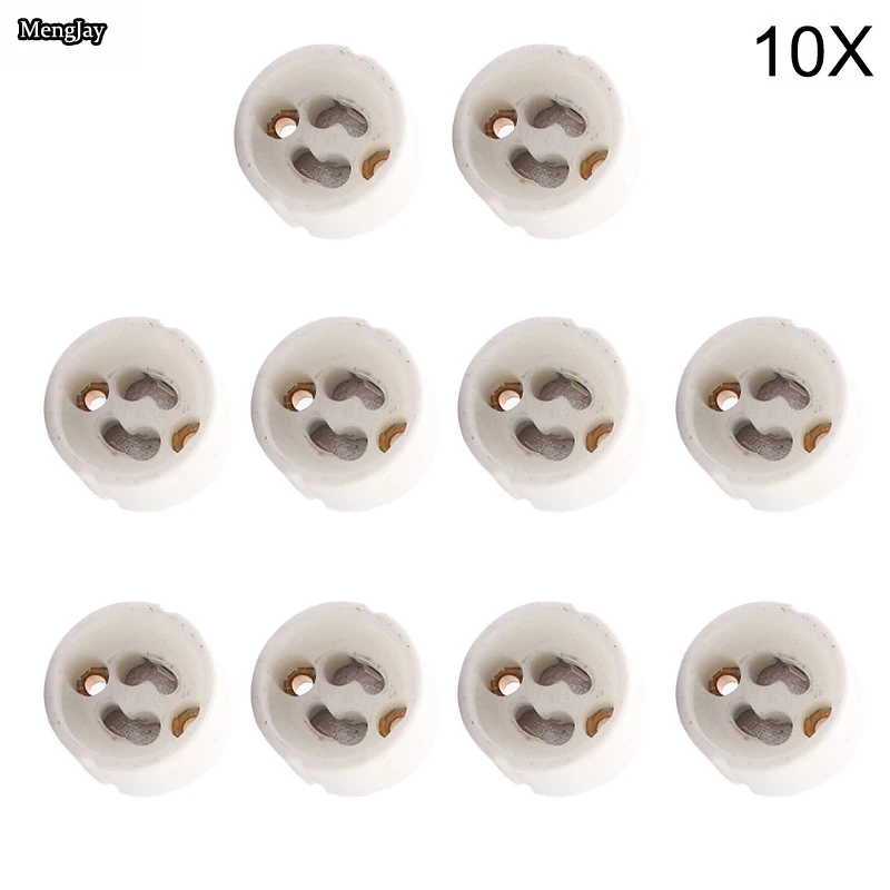 

10x LED Strip Connector GU10 Socket For Halogen Ceramic Light Bulb Lamps Holder Base Wire Jack