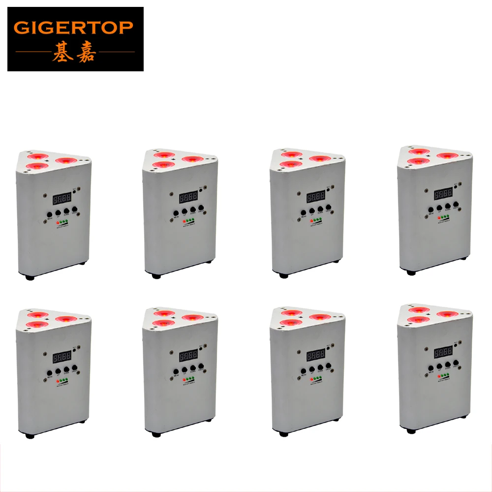 

Freeshpping 8 Unit 3*10W RGBW 4IN1 Freedom DJ Led Par Cans Iron Silver Case DMX Wash Light Pro DJ Lights 7 Channels Big Lens