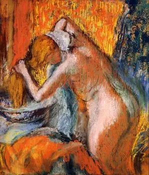 

High quality Oil painting Canvas Reproductions After the Bath, Woman Drying Her Hair (1903) By Edgar Degas hand painted