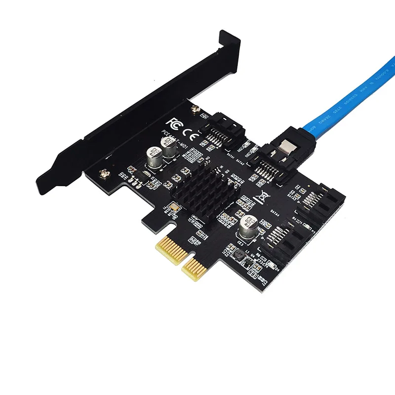 

1pc PCI-E to SATA 3.0 4-Port SATA III 6G Expansion Controller Adapter Card EM88