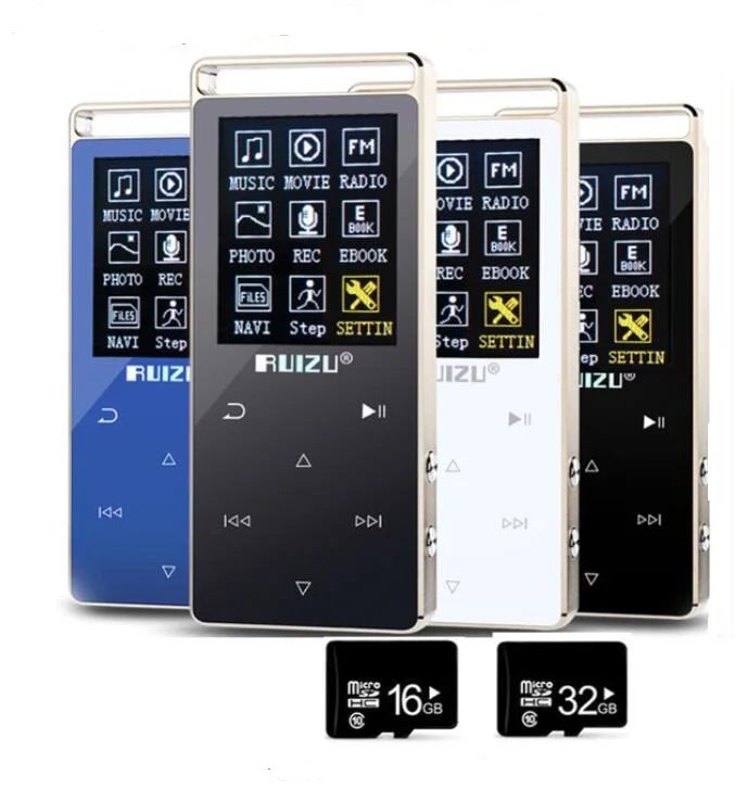 Оригинальный Bluetooth MP4 плеер RUIZU D01 8 ГБ сенсорный экран 1 дюйма диктофон FM