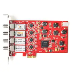 Новый Топ TBS6904 DVB-S2 quad-тюнер PCIe Card 4 тюнер S2 DVB-S DVB-S2 четыре канала спутниковый ресивер