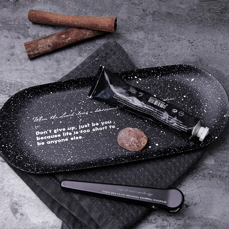 

Iron Starry Sky Storage Plate Scandinavian Nordic Minimalist Black Home Original Sundries Storage Tray Organizer Decor