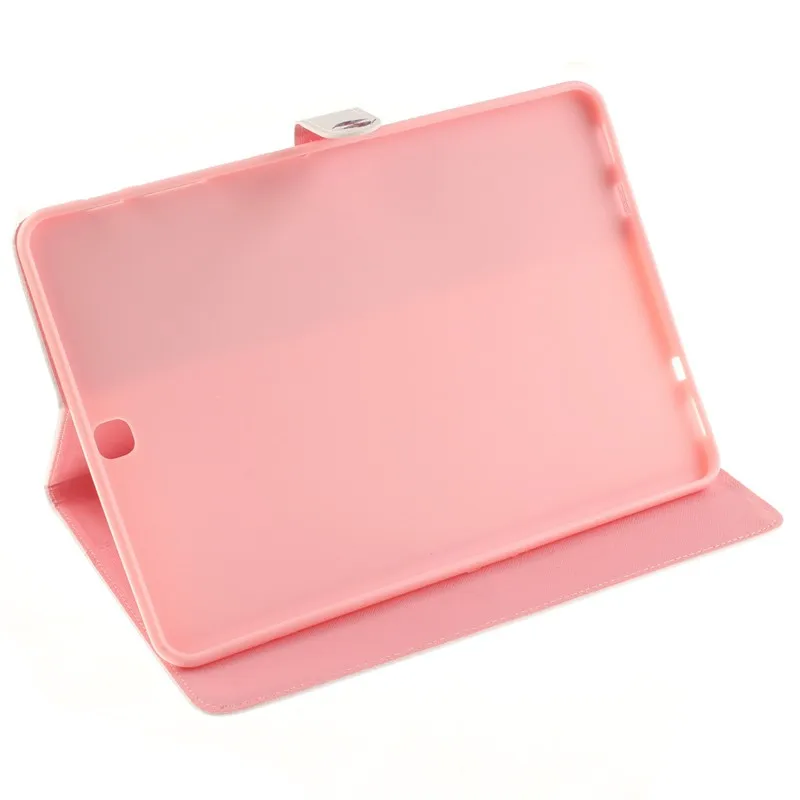 Luxury 2 Leavies PU Leather Stand Flip Case for Samsung Galaxy Tab S2 9.7 Case T810 T815 Wallet  Case Tablet Cover Back Silicon (47)