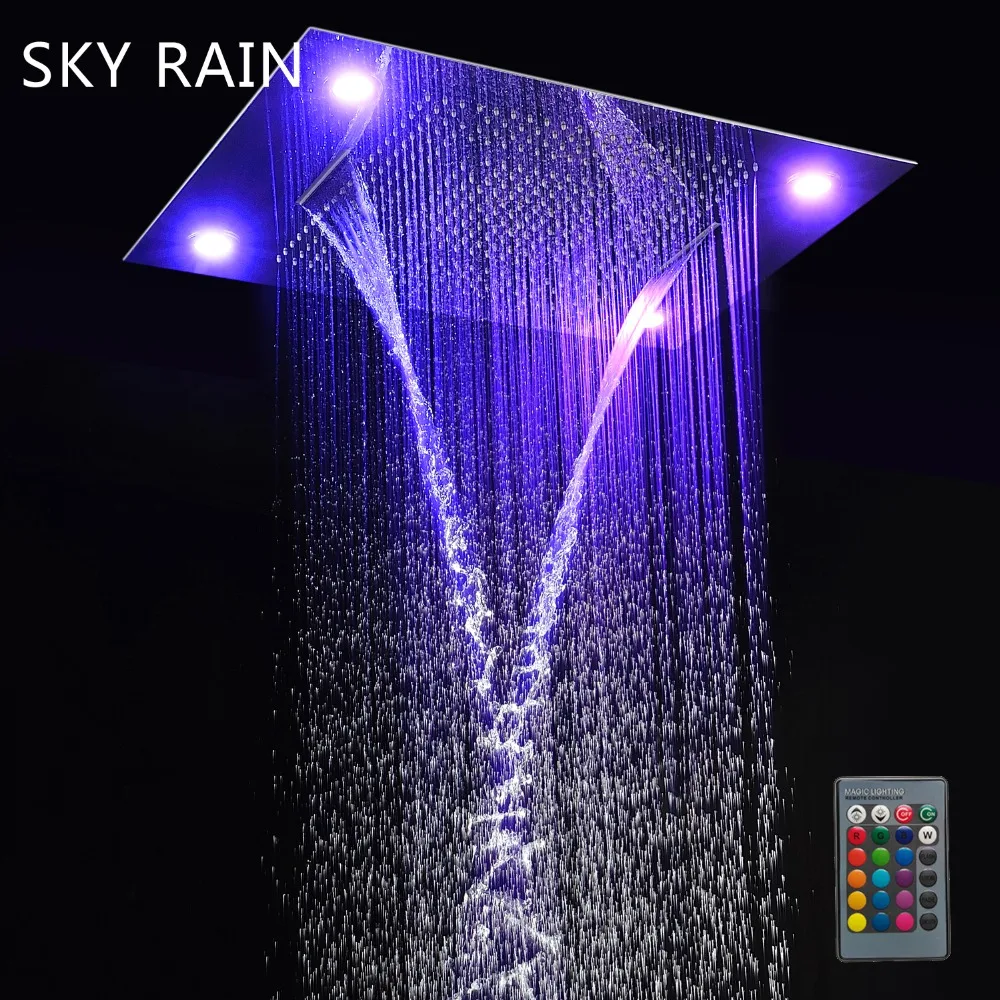 Насадка для душа SKY RAIN многофункциональная Светодиодная потолочная насадка