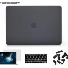 Сумка для ноутбука, чехол для Macbook Air 11 13 Pro1" 12 дюймов, черный матовый Жесткий Чехол для Mac Book New Pro 13,3 15,4 дюймов с retina