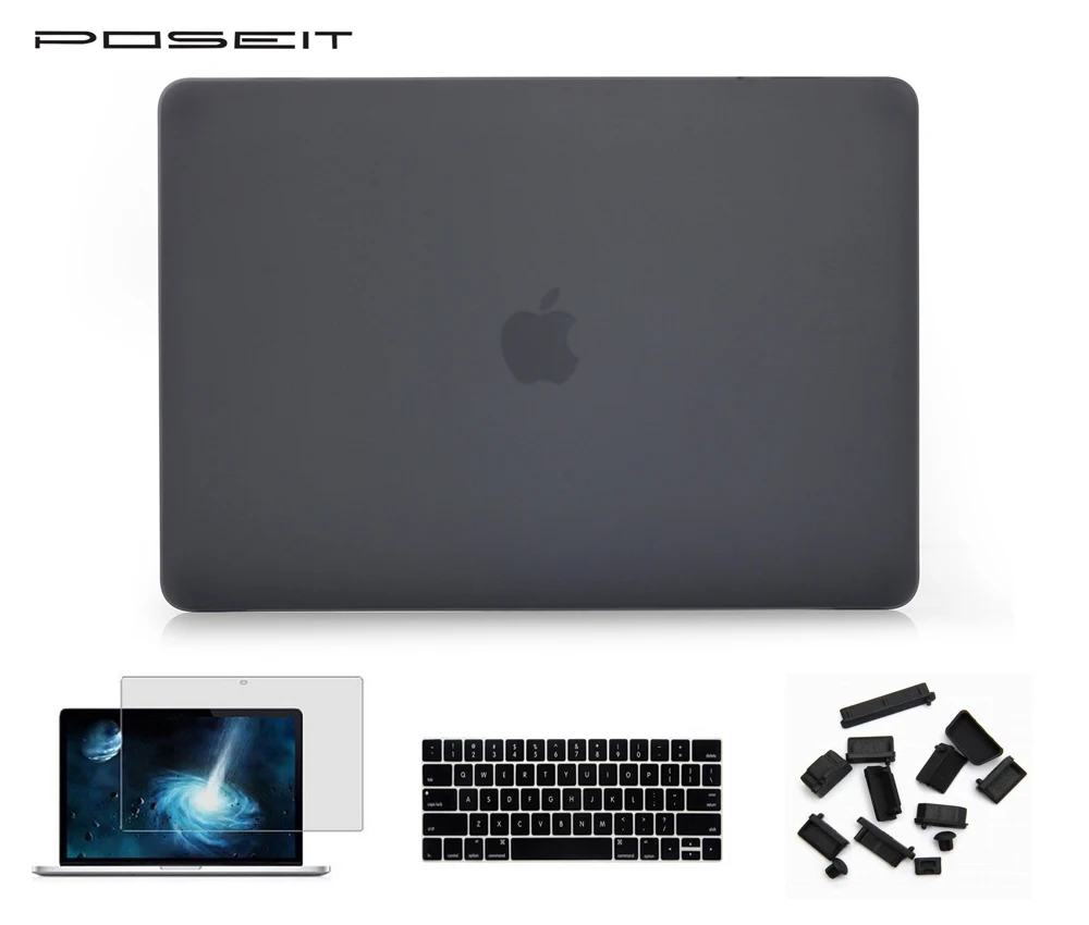 Сумка для ноутбука чехол Macbook Air 11 13 Pro15 &quot12 дюймов черный матовый Жесткий Чехол Mac