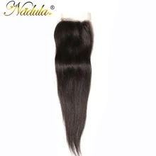 Nadula волосы 10-20 дюймовые перуанские волосы натуральные прямые волосы remy волосы 4*4 часть швейцарская шнуровка натуральный цвет