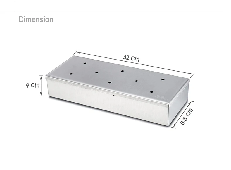 G. a HOMEFAVOR, брендовая коробка из нержавеющей стали для холодного дыма, принадлежности для барбекю, гриля, деревянные чипсы, квадратный коптильщик, генератор, коробка для улицы
