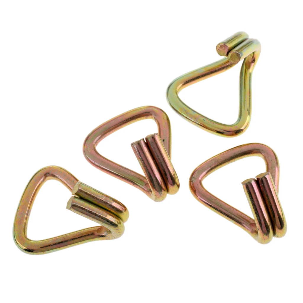 Pack 4 Heavy Duty Ratchet Double J Hook for 1''25mm Tie Down bing