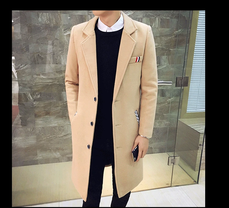 Осенне-зимнее модное повседневное Мужское пальто, теплое высококачественное тонкое пальто Dovetsil Gabardina Larga Hombre, большой размер S-5XL