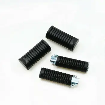 

Black Motorcycle Footrests Foot Pegs Rubber Frame Pedals Sets For Honda CG125