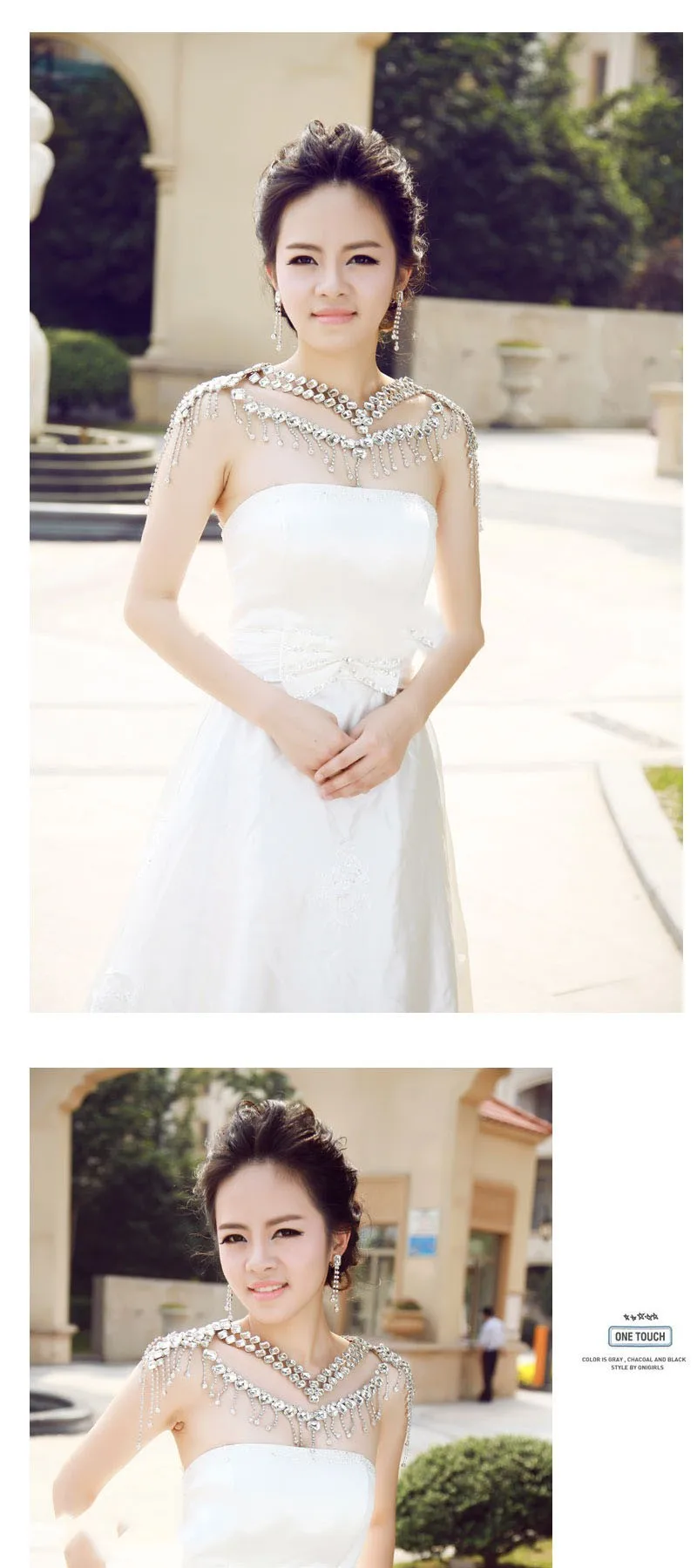 HIMSTORY Роскошное винтажное v-образное Кристальное свадебное ожерелье цепочка с кисточками на плечо свадебные аксессуары ювелирные изделия