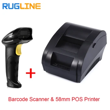 

Free shipping Mini 58mm 5890k Thermal Printer Ticket POS Thermal Receipt Printer USB and Barcode Scanner