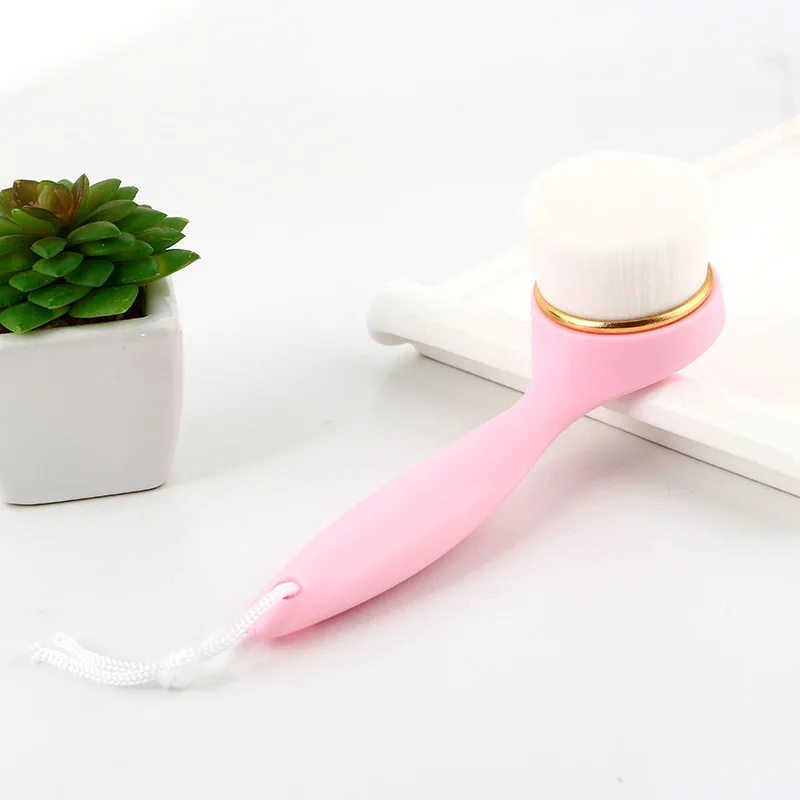 ZD 1Pc New Face Washing Brush Fibre Soft Facial Brushes Pink Color
