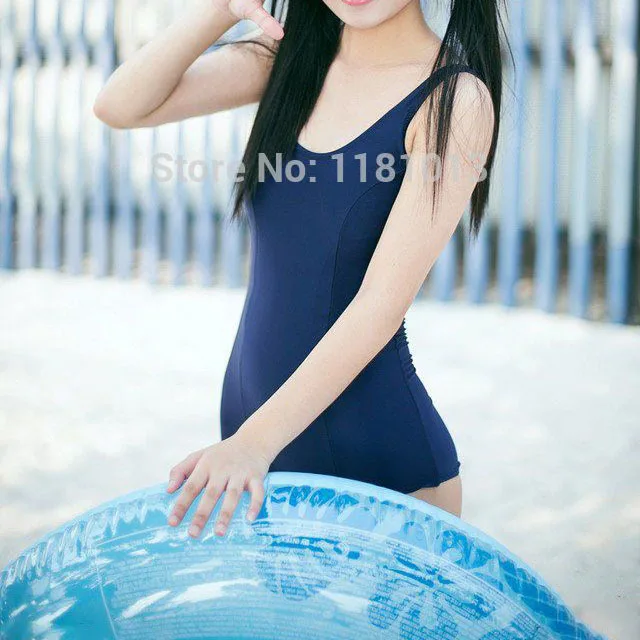 Japonská škola plavky lolita dívka ženské studenty sexy tmavě modrá sukně Roztomilý anime cosplay Su ku voda Jednodílné plavky