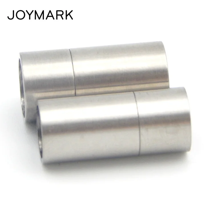 

JOYMARK 2mm-8mm Hole 7 Sizes Smooth And Matte Surface Cylindrical Stainless Steel Magnetic Clasps For Leather Bracelets BXGC-063