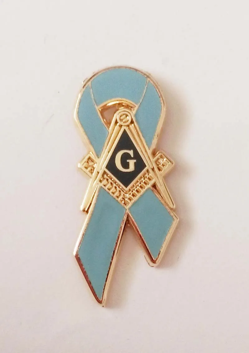 Free shipping 1pcs Blue Color Masonic Breast Cance...