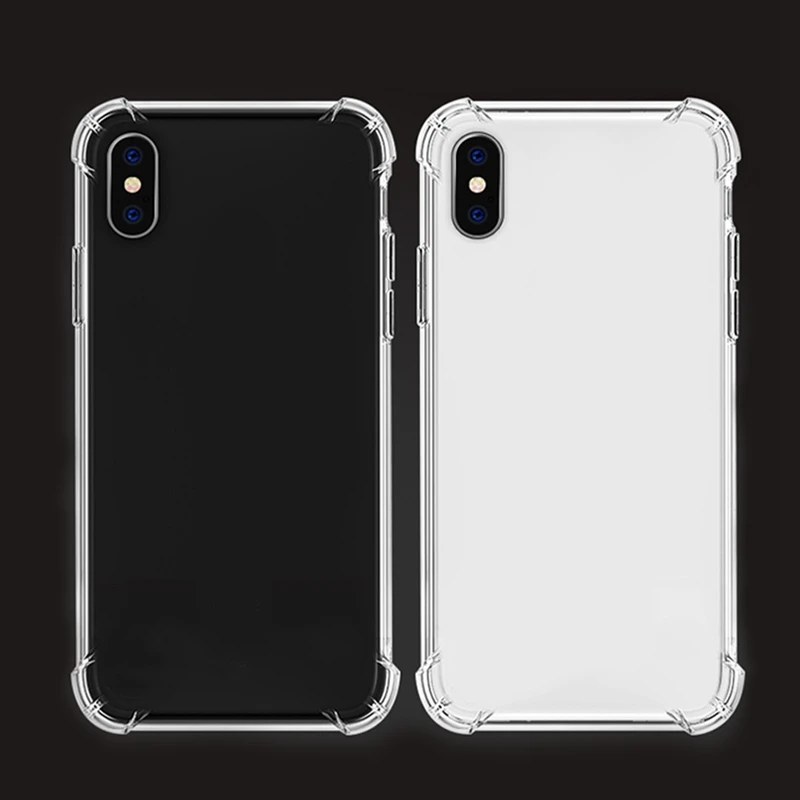 

Four Corner Airbag Bumber Anti Knock TPU Silicone Case For iPhone 7 6 X 6S 8 Plus 5 5S SE Phone Back Cover Capa Coque