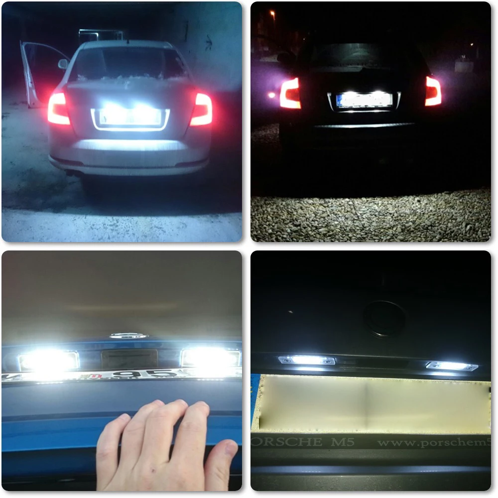 2 шт. светодиодный номерной знак света для VW Skoda Octavia 04 13 Roomster 06 задние фонари|kit