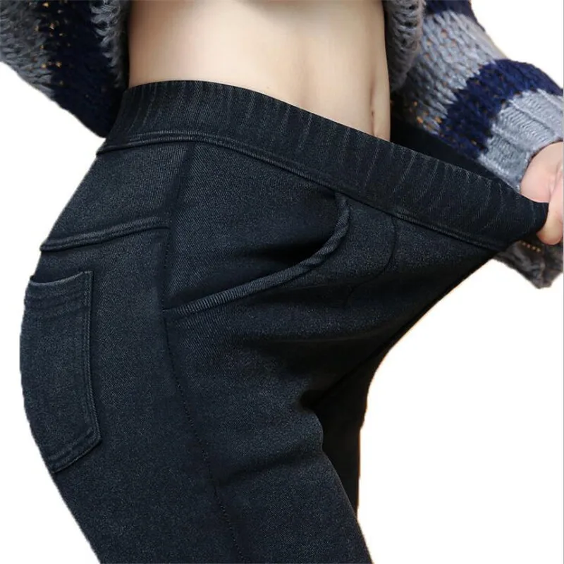 Good Quality Winter Warm Black Leggings Women Velvet Thicken High
