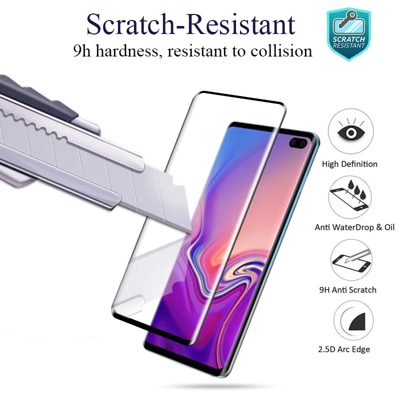 3D для samsung Galaxy S10 Lite Plus стекло полное покрытие samsun galax s 10 10s s10+ Закаленное стекло Защитная пленка для экрана