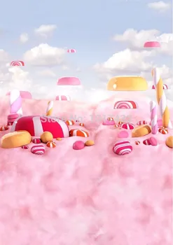 

Lovely newborn photography backdrops Art fabric candy sweet pink background for photo studio Z-068