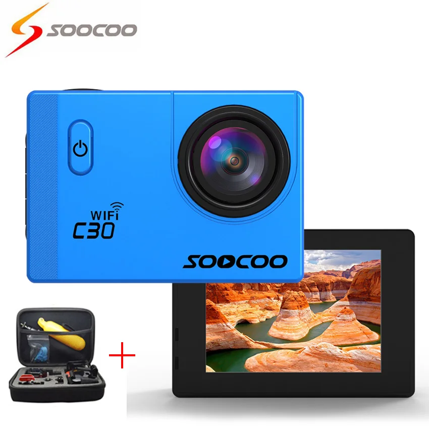 

[+Bag] SOOCOO C30 4K Ultra HD Wifi Action Camera 70-170 Degrees 2"LCD Video Record Sport Cameras Deportiva Mini Camcorders Cam