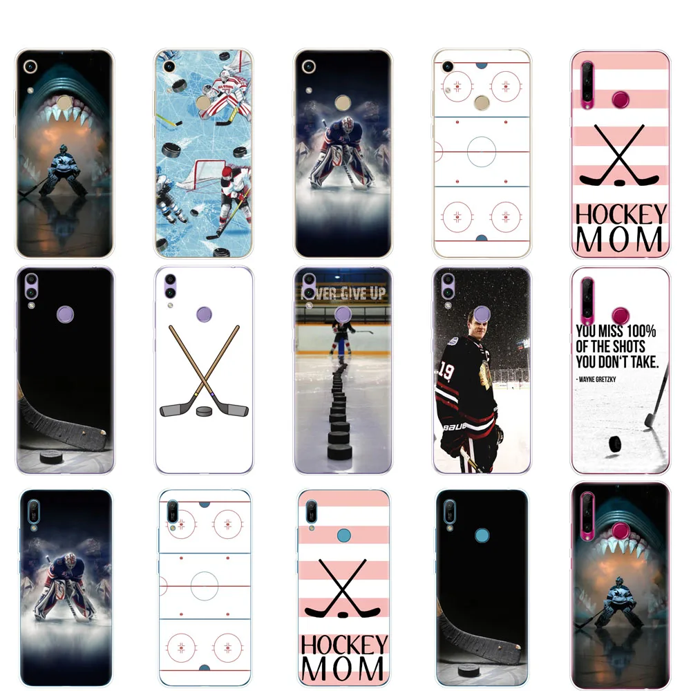 

Case For Huawei Honor 8A PRO 8C 8X 10 i play case back cover for huawei Y5 Y6 Y7 Y9 2019 pro Prime ice Hockey Rink sport Mom