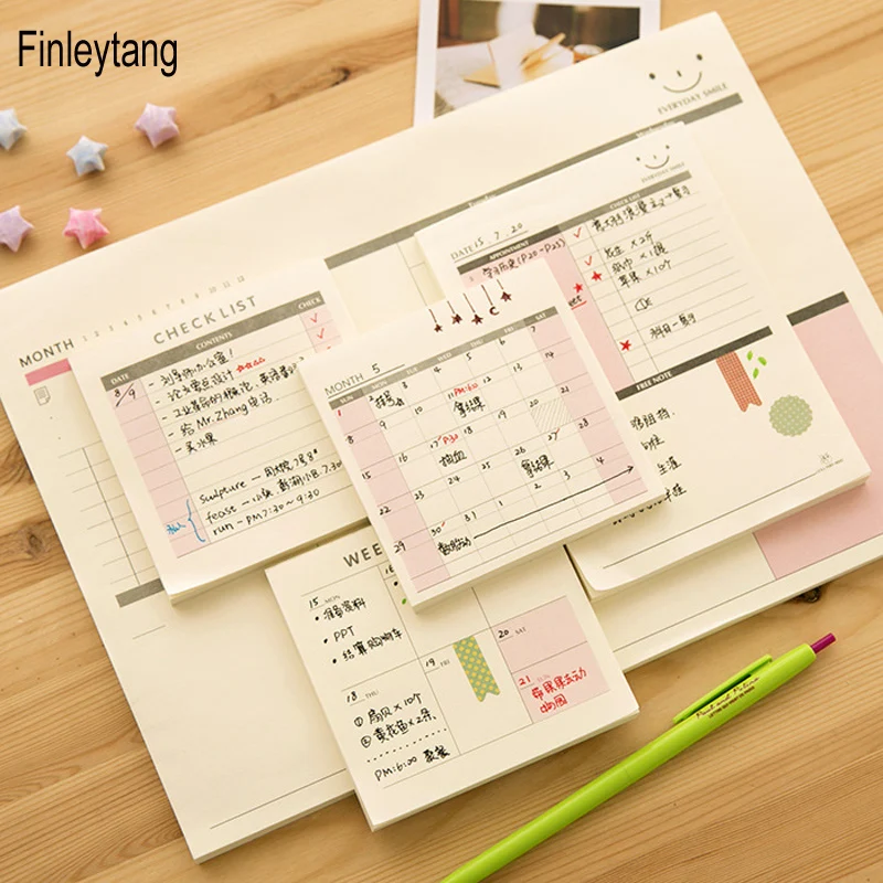 

Weekly Monthly Plan Work Memo Check List Daily Memo Pad Mini Pocket Planner Stickers Creative Stationery Office School Supplies